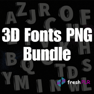 3D Fonts PNG Bundles